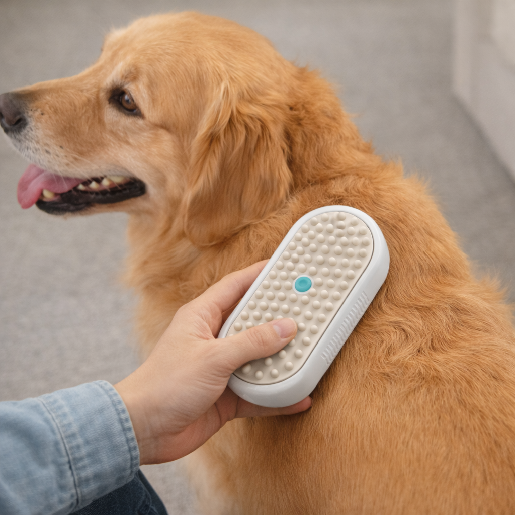 Pet Steam Brush – Dog & Cat Grooming